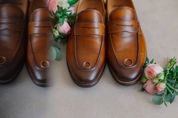 Stylish and beautiful groom accessories for the wedding. — ストック写真