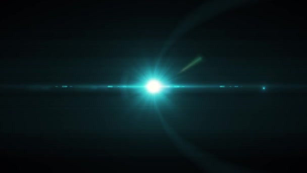 Lens flare effect on black background. Abstract Sun burst, sunflare For screen mode using. Sunflares nature abstract backdrop, blinking sun burst, lens flare optical rays. 4K UHD video . — Stock Video