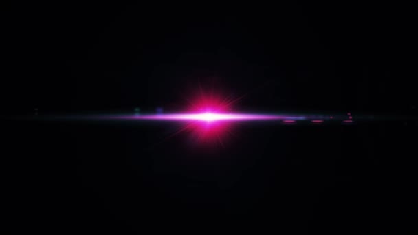 Lens flare effect on black background. Abstract Sun burst, sunflare For screen mode using. Sunflares nature abstract backdrop, blinking sun burst, lens flare optical rays. 4K UHD video . — Stock Video