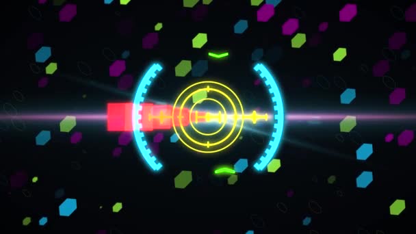 HUD space sight element. Motion graphics. — Stock Video