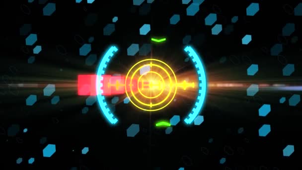 HUD space sight element. Motion graphics. — Stock Video