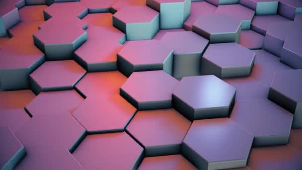 Abstract moving hexagon background. 4K — Stok video