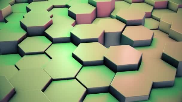 Abstract moving hexagon background. 4K — ストック動画