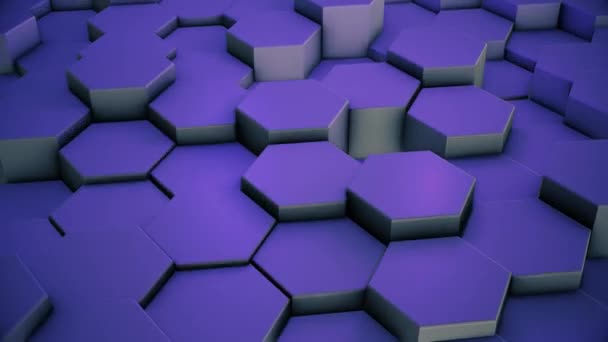 Abstract moving hexagon background. 4K — Stockvideo