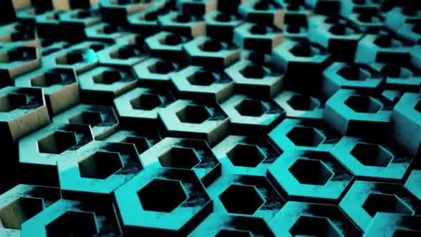 Abstract moving hexagon background. 4K — Wideo stockowe