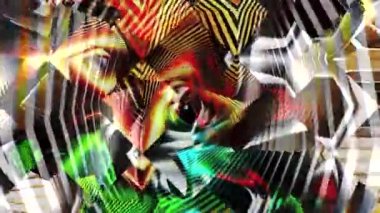 Kaleydoskop hareket ediyor. 4K hareket grafikleri.