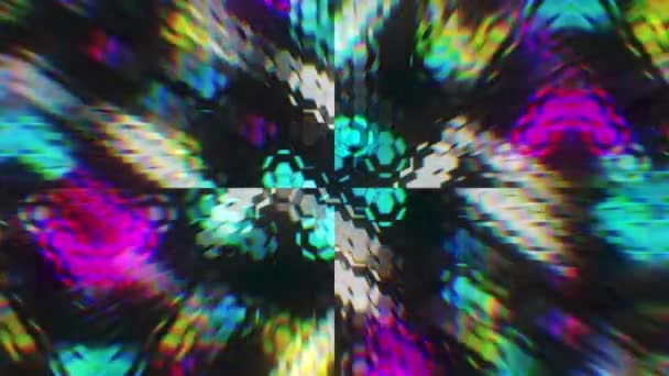 Kaleidoszkóp indul. 4K mozgógrafika. — Stock videók