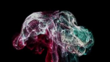 Güzel dağılan soyut parçacıklar. 4K arkaplan.