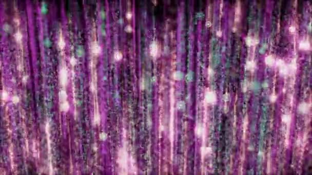 Beautiful luminous falling particles. 4K background. — Stock Video