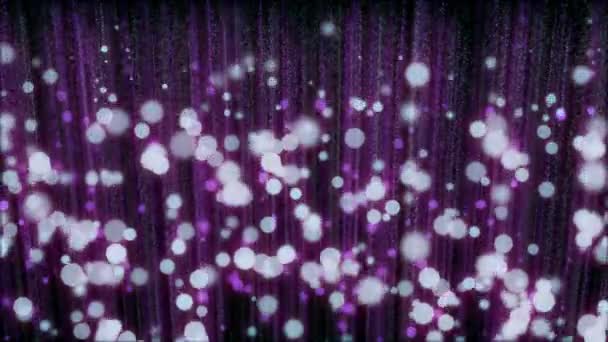 Gyönyörű világító részecskék hullanak alá. 4K háttér. — Stock videók