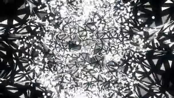 Abstrakcyjne tło wykonane z cząstek. Grafika ruchu 4K. — Wideo stockowe