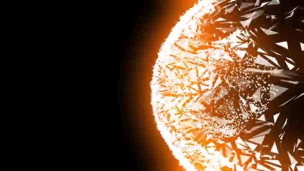 Fond abstrait fait de particules. Graphiques de mouvement 4K .