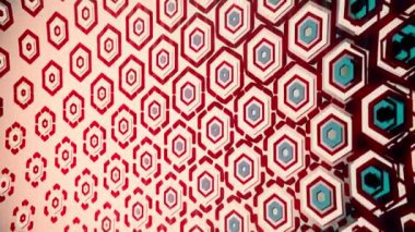 Altıgenlerin arka planı taşınıyor. 4K hareket grafikleri.