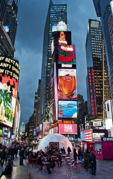 Times Square tiro vertical — Fotografia de Stock