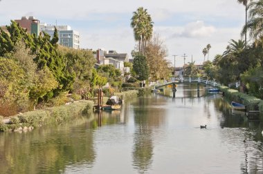 Venice Beach Kanal Köprüsü yansıma