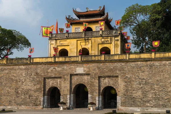 Hoofdingang van Thang Long Citadel Rechtenvrije Stockafbeeldingen