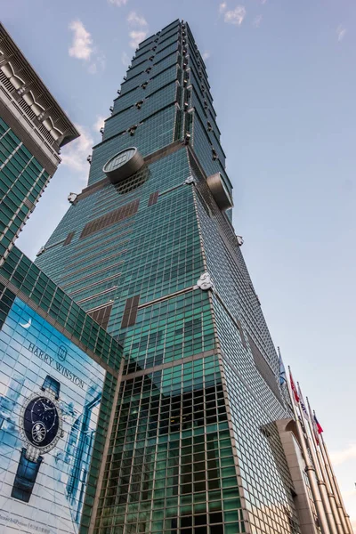 Taipei Taiwan Dezembro 2018 Uma Vista Perto Longo Incrível 101 — Fotografia de Stock