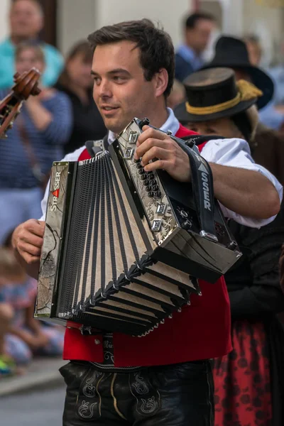 Musician at Kirchtag Procession — Stock Photo, Image