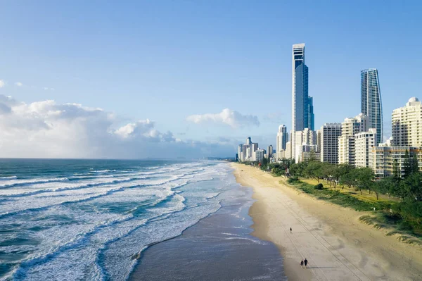 Vue Aérienne Bord Mer Surfers Paradise Sur Gold Coast Australie — Photo