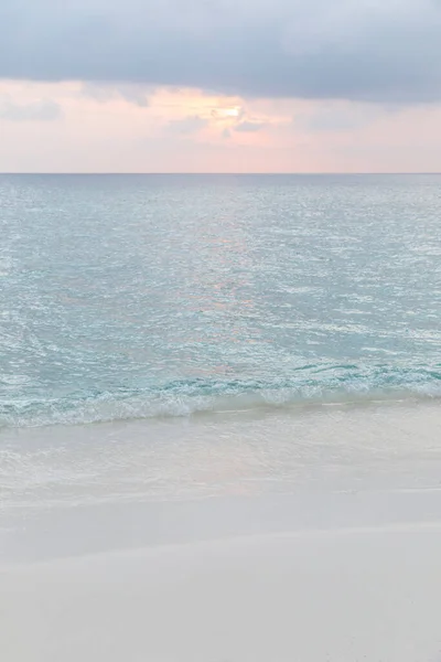 Pôr Sol Pastel Nas Maldivas — Fotografia de Stock