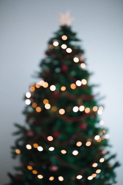 bulanık Noel ağacı ışıkları