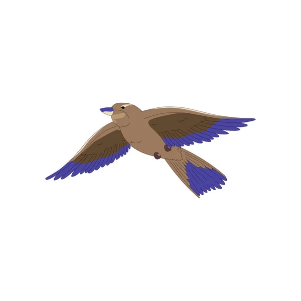 Uma gaivota voando no céu ilustração — Vetor de Stock