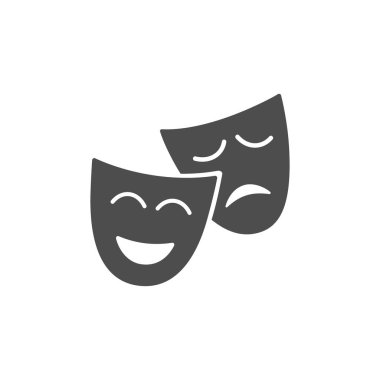 Beyaz bir arka plan üzerinde simge maskeleri