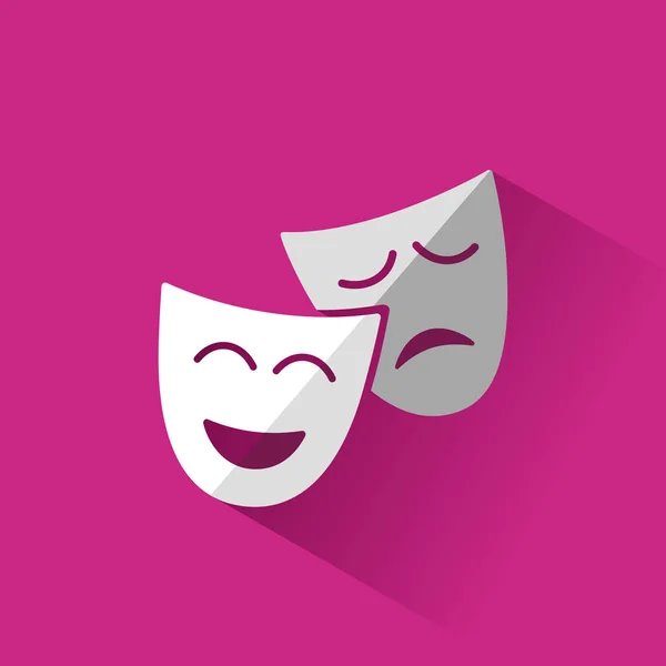 Máscaras de ícones com sombra rosa —  Vetores de Stock