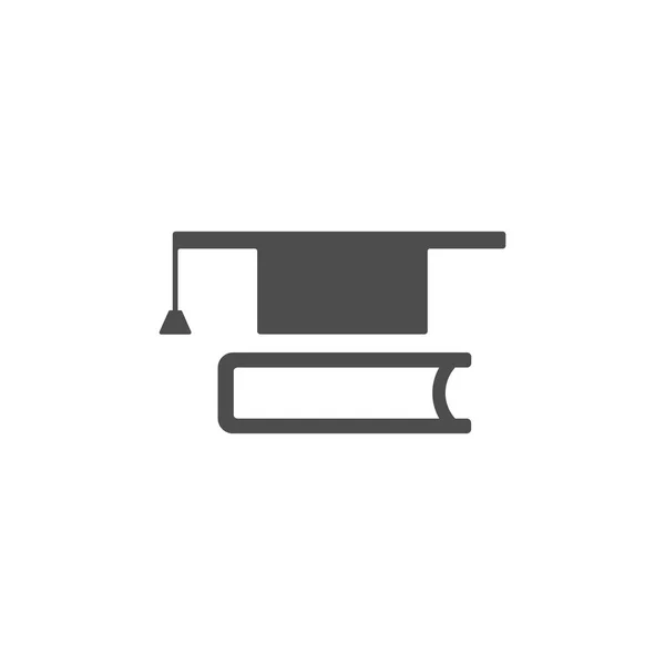 Mörteltafel mit Buchsymbol auf weißem Hintergrund — Stockvektor