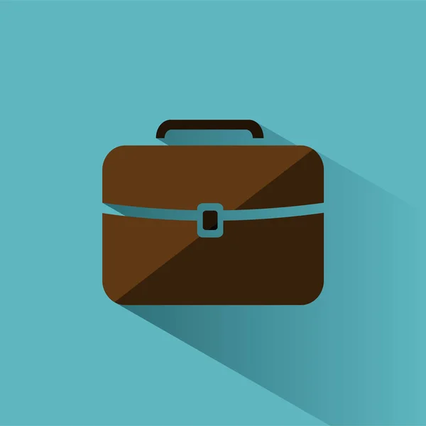 A táska ikonra, szín és árnyék — Stock Vector