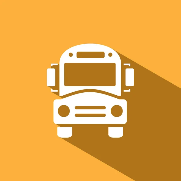 Buss skola ikonen med skugga — Stock vektor
