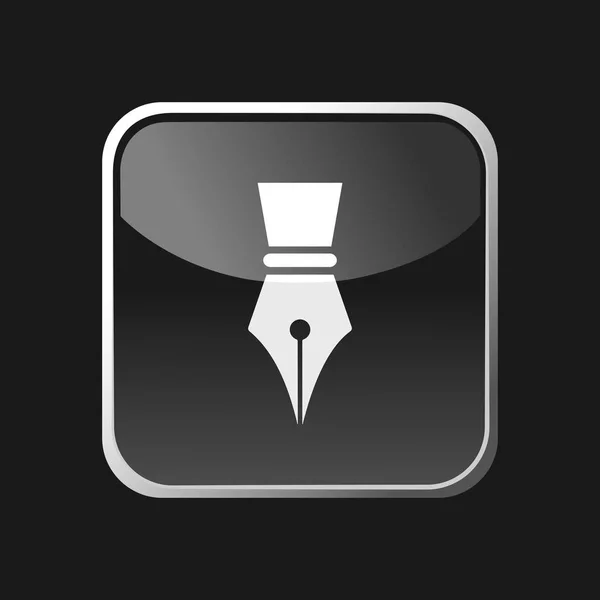 Estilográfica icono pluma — Vector de stock