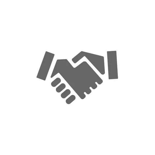 Handshake-Symbol auf weißem Hintergrund — Stockvektor