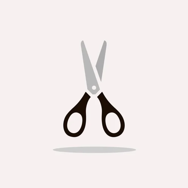 Scissors icon with shadow — Stock Vector