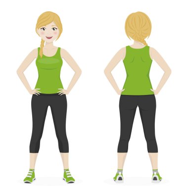 Sarışın kadın spor oynarken kaplama ile 