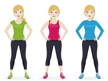 Spor farklı spor giyim ile oynayan kadın