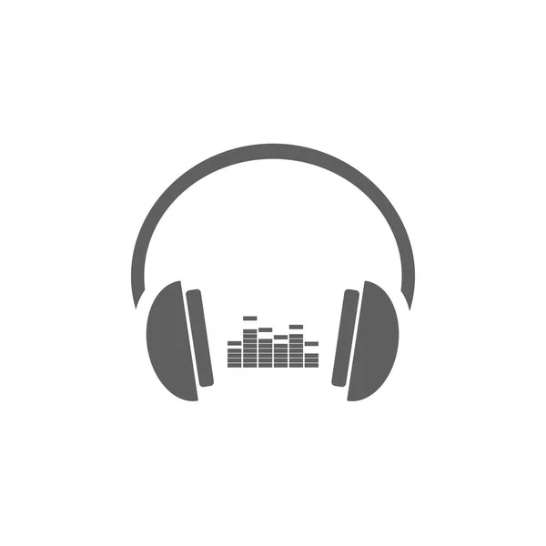 Kulaklık ile müzik simgesi