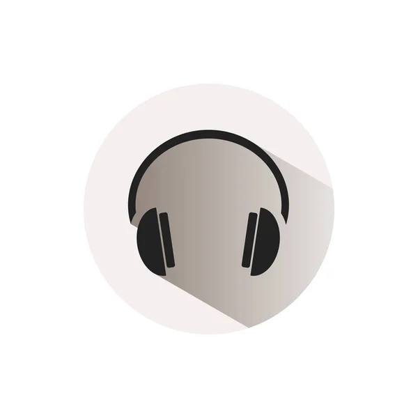Піктограма навушників на кнопці — стоковий вектор