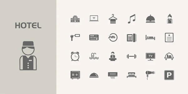 Hotel icons set — Stockvector