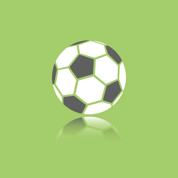 Soccer ball icon with reflection — Stock Vector