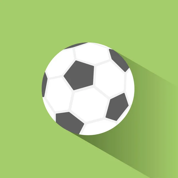 Soccer ball icon with shadow — Stock Vector