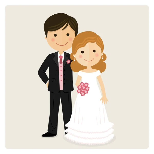 Ilustración de feliz recién casado — Archivo Imágenes Vectoriales