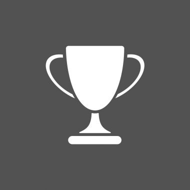 Kupa simge siyah arka plan üzerine