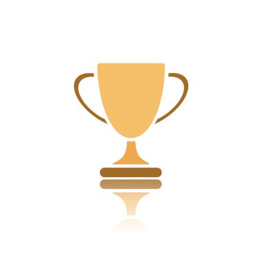 Yansıması ile kupa simgesi 