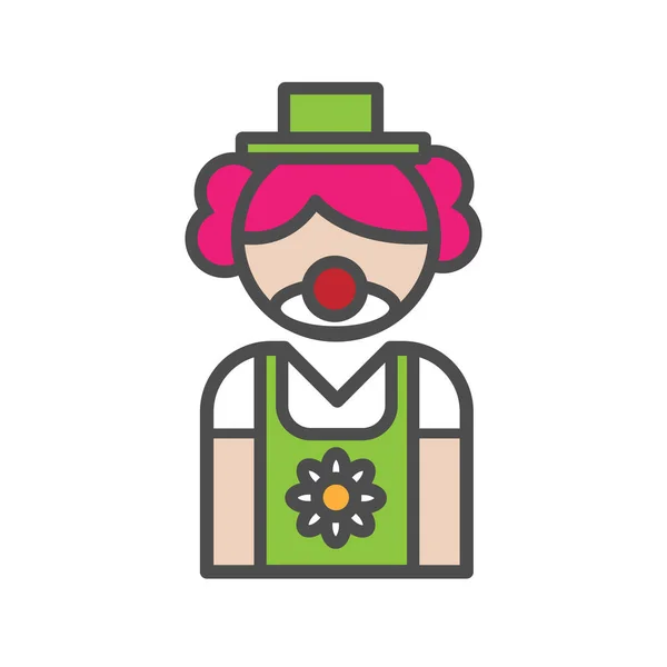 Клоун аватара значок — стоковий вектор