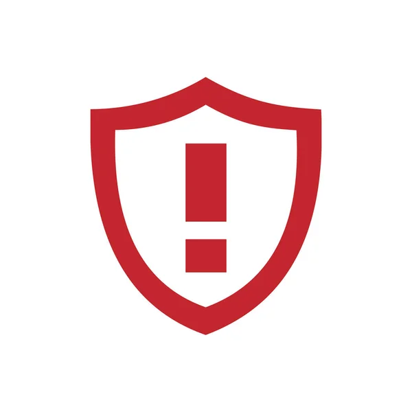 Czerwona ikona ostrzegawcza Tarcza — Wektor stockowy