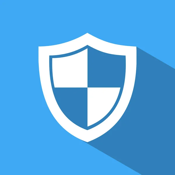 Icono de escudo de alta seguridad con sombra — Vector de stock
