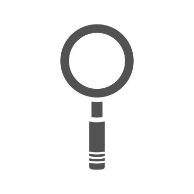 Beyaz arkaplanda büyüteç simgesi