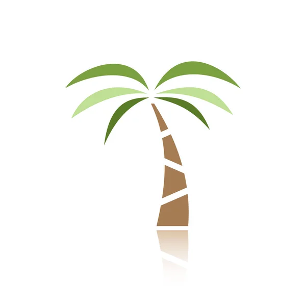 Icono de palmera sobre un fondo blanco — Archivo Imágenes Vectoriales