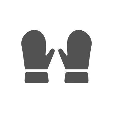 Mittens beyaz arka plan üzerinde simge vektör